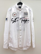 GAASTRA camicia uomo manica lunga bianca taglia XL cotone camicia tempo libero