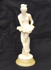 1984 Vintage Italian Ballerina Figurine By A. Giannelli on Alabaster base.Signed