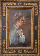 Quadro Antico. Francesco De Nicola; cm 60x84; stupenda cornice dell'800.