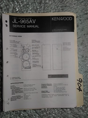 Kenwood 965av manuale di - kenwood,