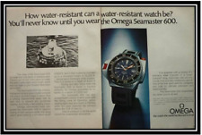 Omega Orologio Seamaster 600 Professional Divers Waterproof pubblicità 2 pagine
