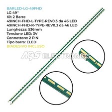 KIT 2 BARRE DA 46 LED TV LG
