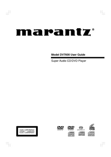 Marantz dv7600 lettore - marantz,