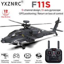 ​YXZNRC F11S AH-64D Apache 2.4G Giroscopio 6 Assi 9CH GPS Flusso Ottico Elicottero RC