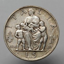 5 Lire 1936 Fecondità