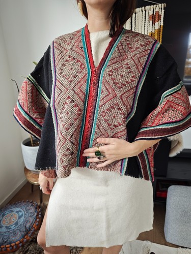 Poncho lana alpaca - lana, |