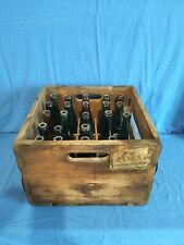 Cassetta Legno Con N. 22 Bottiglie Vetro Birra First Merano Antiche Anni 40/50