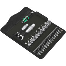 Wera Kraftform Kompakt Zyklop Mini 2 set di chiavi a bussola 1/4" 27 pezzi con set di punte