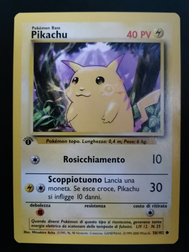 Pikachu 102 prima edizione - pikachu,