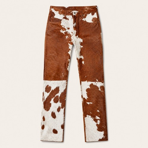 Pantaloni pelle mucca - di,