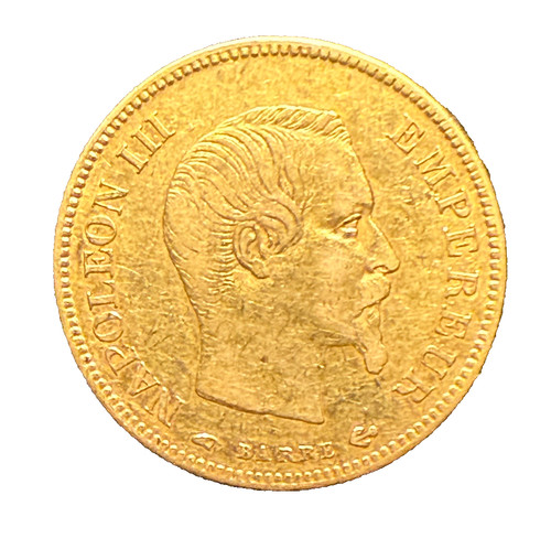 Francia 1857 oro franchi - francia, 10