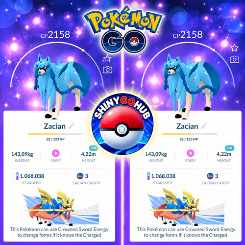 Pogo zacian lucido taglia - ✨,