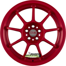 4x OZ Alleggerita HLT rosso opaco 7x17 ET44 - LK4/100 ML68 cerchio alluminio
