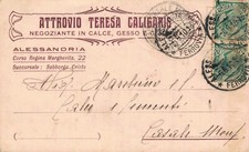 Alessandria Attrovio Teresa Calligaris Calce Gesso spedita f. piccolo 