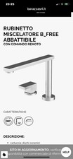 BARAZZA B_FREE ABBATTIBILE rubinetto miscelatore 1RUBMBFA INOX SATINATO Design