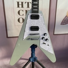 US Stock Grey Silver Flying V