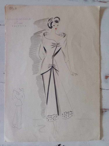 Figurino moda anni 60 - figurino,