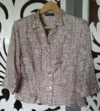 Camicia beige a pois mezza