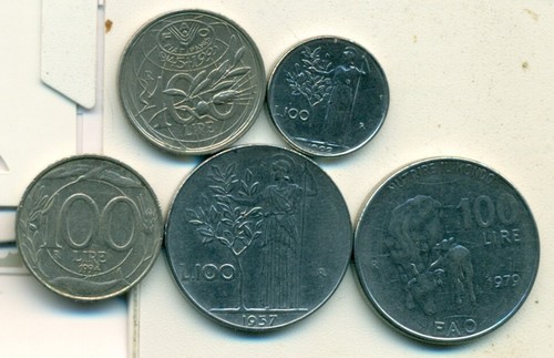 Diverse monete 100 lire - da,