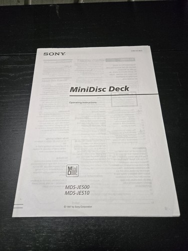 Sony mds ja20es deck - sony, md