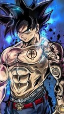 GOKU TATOO DRAGONBALL ANIME MANGA JAPAN - LOCANDINA POSTER ADESIVO QUADRO