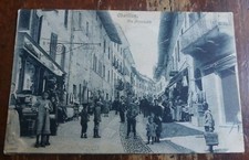 CARTOLINA D'EPOCA ORIGINALE CHATILLON ANIMATISSIMA VIA PRINCIPALE MERCERIA 1913