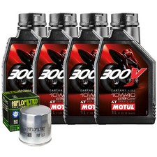 Kit Tagliando Olio motul 300V 10W40 + Filtro Per BMW R1200 C Montauk 2004>2005