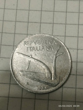 MONETA REP. ITALIANA DA 10 LIRE DEL 1986 CON DIFETTI DI CONIO RARA DA COLLEZIONE