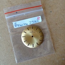 Zenith Dial Ø 28,45 mm Quadrante Stellina (Per Cal. 2542) Vintage USED Champagne
