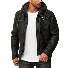 Giacca pelle biker uomo