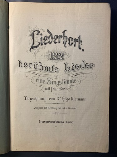 Liederhort 122 berühmte - liederhort, 122,