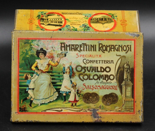 Antica scatola latta - antica,