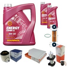 MAHLE Controllo Set 7L MANNOL 5W-30 Energy Combi LL Per Audi A4 Allroad 3.0