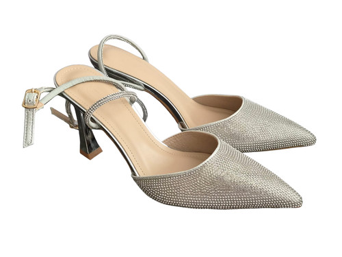 Scarpe slingback argento