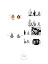  50pz borchie a vite sfuse10x7mm per scarpa borse bigiotteria per il fai da te