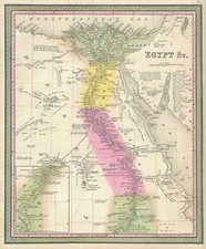 1849 Mitchell Mappa Di Egitto
