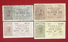 Numismatica 4 Banconote Regno