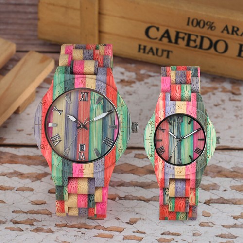 Coppia orologi quarzo bambù - coppia,