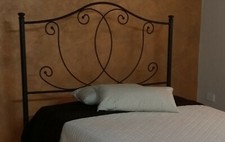 Testata letto una piazza e mezza in ferro battuto Marta antracite