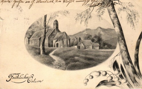 Pasqua paesaggio chiesa - paesaggio,,