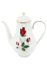 Mitterteich Caffettiera Porcellana Bavaria Rose Oro Vintage