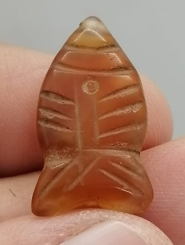 Antico amuelto pesce - , pietra