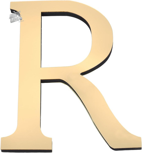 Adesivo lettera oro - r,