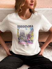 T-shirt grafica Barcellona