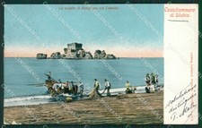 Napoli Castellammare di Stabia Revigliano Pescatori ABRASA cartolina KV6695