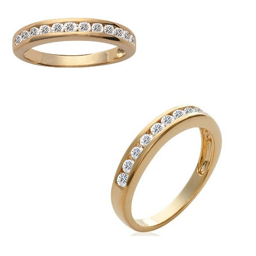 Anello fedina cristalli - anello,