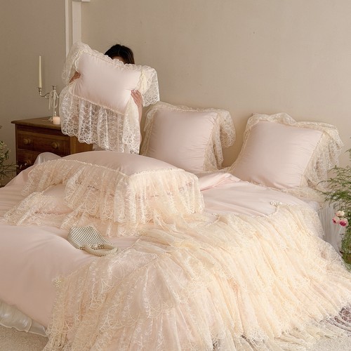 Set lenzuola pizzo puro cotone