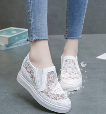 Sneakers donna ragazza pizzo