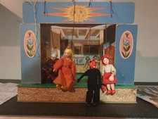 Teatrino dei burattini in legno gioco marionette vintage