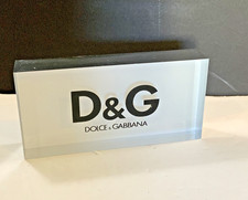 Targa logo Dolce & Gabbana lucite lati specchiati D&G esposizione negozio #52